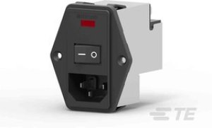 PE0SXDHXB, Power Entry Module Filtered M 3 POS (115VAC/230)VACVAC 10A Fuse/Voltage Selector RA 1 Port