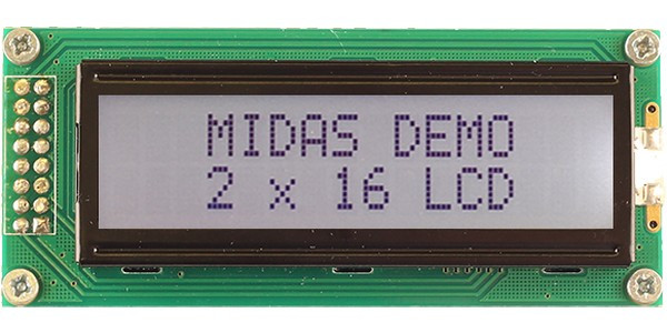 MC21605B6W-FPTLW3.3-V2, Буквенно-цифровой ЖКД, 16 x 2, Черный на Белом, 3.3В, Параллельный, Английский, Японский MC21605B6W-FPTLW3.3-V2, Буквенно-цифровой ЖКД, 16 x 2, Черный на Белом, 3.3В, Параллельный, Английский, Японский