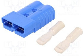 6321G5, Вилка, провод-провод, SB350, "папа" / "мама", PIN: 2, на провод