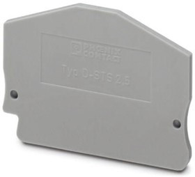 3031762, D-STS 2.5 Series End Cover for Use with Modular Terminal Block 3031762, D-STS 2.5 Series End Cover for Use with Modular Terminal Block