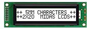 MC22005A6W-FPTLW-V2, MC22005A6W-FPTLW-V2 A Alphanumeric LCD Display White, 2 Rows by 20 Characters, Transmissive MC22005A6W-FPTLW-V2, MC22005A6W-FPTLW-V2 A Alphanumeric LCD Display White, 2 Rows by 20 Characters, Transmissive