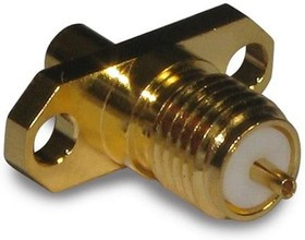 132109, RF Connectors / Coaxial Connectors SMA STRAIGHT JACK 2 HOLE FLANGE