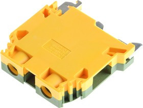1SNA165115R1000, SNA Series Green/Yellow Earth Terminal Block, 10mm², Single-Level, Screw Termination