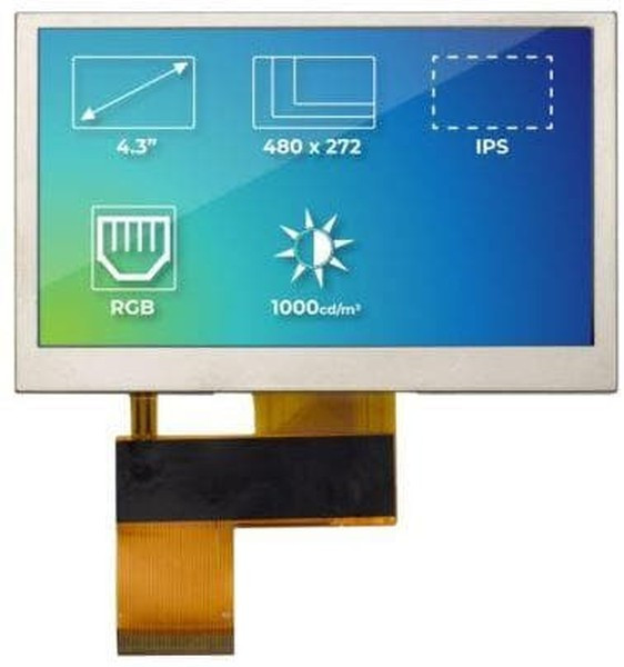 RVT43HLTNWN00, TFT Displays &amp; Accessories 4.3", RGB, no frame, no touch