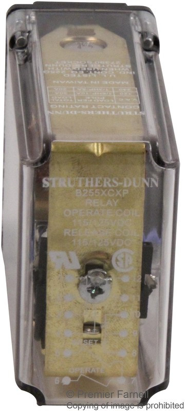 B255XCXP-115/125VDC, RELAY, 3PDT, 240VAC, 28VDC, 10A