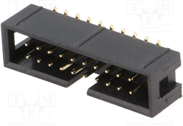T821M120A1S100CEU-, Гнездо, IDC, "папа", PIN: 20, прямой, SMT, "gold flash", 2,54мм