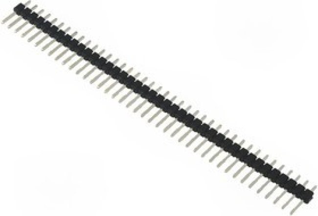 DS1021-1*40SF11-B, Штыревая планка, штыревой, "папа", PIN 40, прямой, 2,54мм, THT