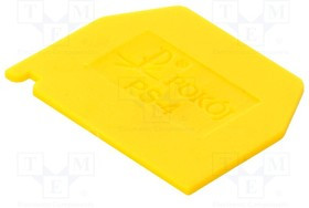 PS-4-YE, Концевая планка, ZG-G2.5, ZG-G4, желтый, Шир: 1мм, полиамид