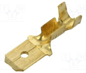 BM02280, Наконечник: плоская, 6,3мм, 0,8мм, "папа", 1-2,5мм2, обжим, прямой