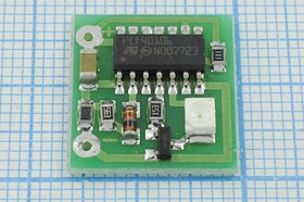 Светодиод мигающий 3,5x 2,8m(17x17), зеленый, бесцветный корпус, SMD, на плате
