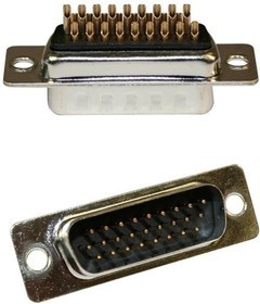 180-015-103L001, D-Sub High Density Connectors 15P MALE SOLDER CUP