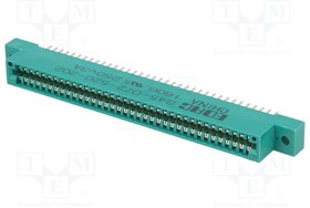 345-072-520-202, Краевой, PIN: 72, под пайку, на PCB, позолота, 2,54мм, Серия: 345