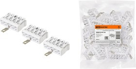 Клемма пружинная соединительная КСПз5-3L+N+PE, 16 A, с заземлением под винт TDM