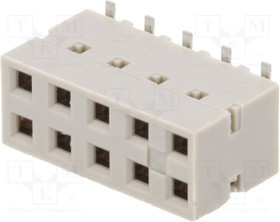 89898-305ALF/C, Гнездо; провод-плата; "мама"; DUBOX; 2,54мм; PIN: 10; SMT; позолота