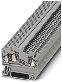 3031720, STS 2.5-TWIN Series Grey DIN Rail Terminal Block, 0.08 4mm², Single-Level, Spring Clamp