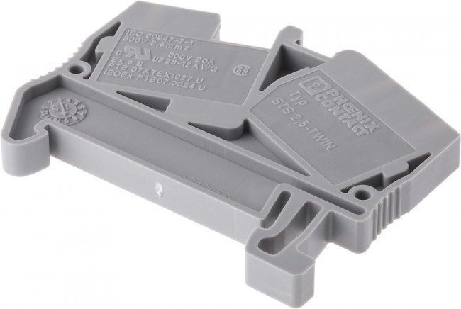 3031720, STS 2.5-TWIN Series Grey DIN Rail Terminal Block, 0.08 4mm², Single-Level, Spring Clamp 3031720, STS 2.5-TWIN Series Grey DIN Rail Terminal Block, 0.08 4mm², Single-Level, Spring Clamp