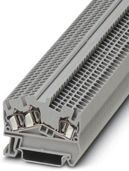 3031720, STS 2.5-TWIN Series Grey DIN Rail Terminal Block, 0.08 4mm², Single-Level, Spring Clamp 3031720, STS 2.5-TWIN Series Grey DIN Rail Terminal Block, 0.08 4mm², Single-Level, Spring Clamp