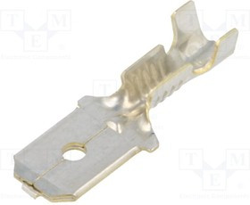 BM02181, Наконечник: плоская, 6,3мм, 0,8мм, "папа", 0,5-1мм2, обжим, прямой