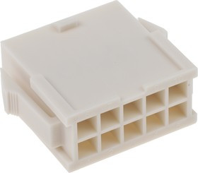 39-01-2106, Mini-Fit Jr Male Connector Housing, 4.2mm Pitch, 10 Way, 2 Row
