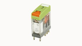 DRPT-2C-LR-D24-02A(H), Реле промежуточное, Тип контактов: 2CO; Номинальный ток 8А; Напряжение управления: 24V DC; Материал контактов: AgNi;