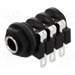 ACJS-PHS, Телефонный аудио разъем, Stereo, 6.35mm, 3 контакт(-ов), Гнездо, Монтаж в Панель ACJS-PHS, Телефонный аудио разъем, Stereo, 6.35mm, 3 контакт(-ов), Гнездо, Монтаж в Панель