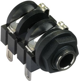 ACJS-PHS, Телефонный аудио разъем, Stereo, 6.35mm, 3 контакт(-ов), Гнездо, Монтаж в Панель ACJS-PHS, Телефонный аудио разъем, Stereo, 6.35mm, 3 контакт(-ов), Гнездо, Монтаж в Панель