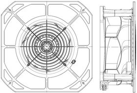 K2E250-RA50-11, Blowers &amp; Centrifugal Fans AC Centrifugal Module, 250mm, 230VAC, 210/285W, 2500/2450RPM, IP44, RadiCal