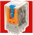 Реле 4C 24v DC + светодиод + тест-кнопка RKE4CO024LT