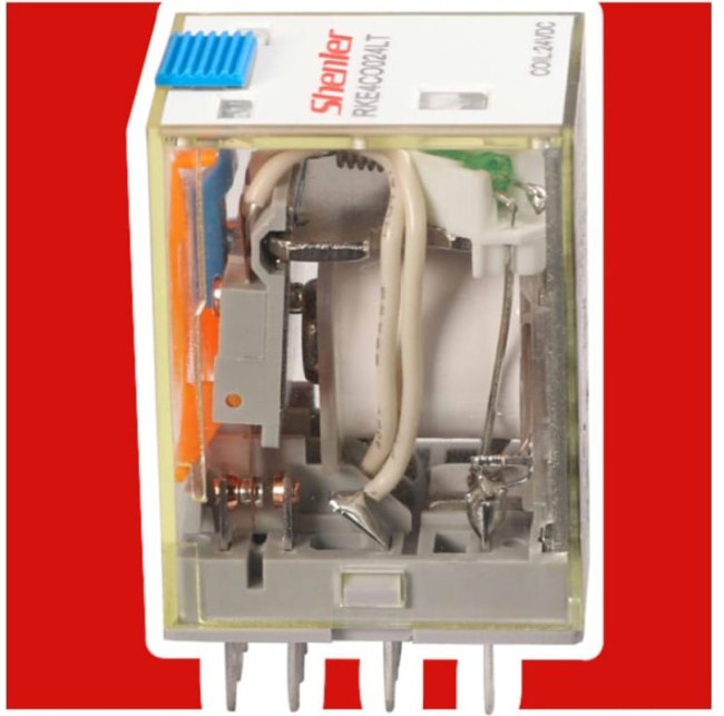 Реле 4C 24v DC + светодиод + тест-кнопка RKE4CO024LT Реле 4C 24v DC + светодиод + тест-кнопка RKE4CO024LT