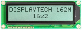 162M FC BC-3LP, 162M FC BC-3LP 162M Alphanumeric LCD Display, White on, 2 Rows by 16 Characters, Transflective