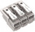 Mains connection terminal, 3 pole, 0.5-2.5 mm², clamping points: 15, white, push-in wire connection, 24 A Mains connection terminal, 3 pole, 0.5-2.5 mm², clamping points: 15, white, push-in wire connection, 24 A
