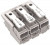 Mains connection terminal, 3 pole, 0.5-2.5 mm², clamping points: 15, white, push-in wire connection, 24 A Mains connection terminal, 3 pole, 0.5-2.5 mm², clamping points: 15, white, push-in wire connection, 24 A