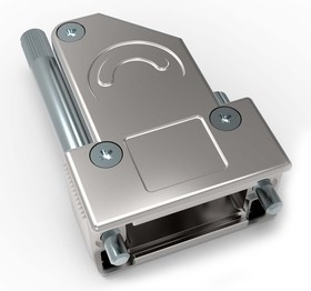 2-2308340-2, Die Cast Zinc Angled D Sub Backshell, 9, 15 Way 2-2308340-2, Die Cast Zinc Angled D Sub Backshell, 9, 15 Way