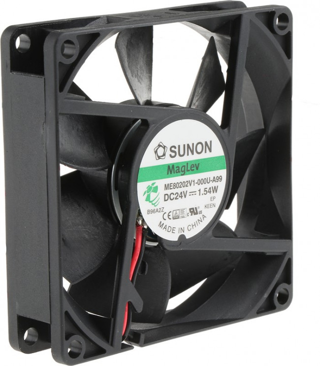 ME80202V1-000U-A99, ME Series Axial Fan, 24 V dc, DC Operation, 61.2m³/h, 1.54W, 64mA Max, 80 x 80 x 20mm ME80202V1-000U-A99, ME Series Axial Fan, 24 V dc, DC Operation, 61.2m³/h, 1.54W, 64mA Max, 80 x 80 x 20mm