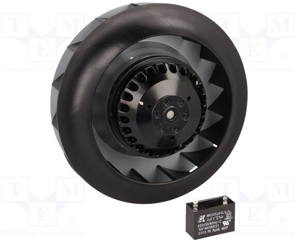 UF18055APA23H, Вентилятор центробежный, 180x55мм, подшипник качения, 230В, AC, 450,5куб.м/ч, 64дБА