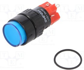 V16Y-11-230B, Переключатель: кнопочный, Пол: 2, SPDT, 3A/220ВAC, 2A/24ВDC, IP40