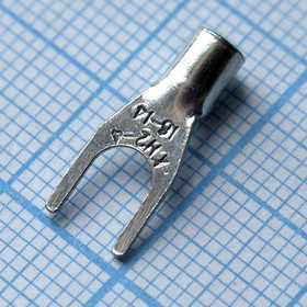 GSNB 2-5S, (на упаковке L), наконечник кабельный вилочный без изоляции d=5.3мм, сеч. пров.1.5-2.5мм2