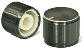 Ручка, внутренний диаметр d6,0, 9 зубцов, размер 17x13,5, пластик, черный, KNRB001