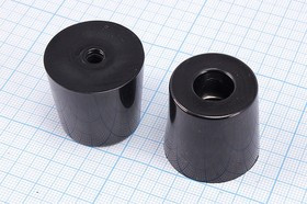 RL-SR-32x27x30, Ножка приборная коническая, армированная шайбой, ø32мм, высота 30мм; Q-15722 ножка прибор 32x30\h-15,0/отв 6,0\резин\конус\