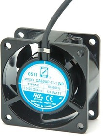 OA60AP-11-1WB, AC Fans Axial Fan, 60x60x30mm, 115VAC, 11CFM, 4W, 28dBA, 3100RPM, Ball, Lead Wires OA60AP-11-1WB, AC Fans Axial Fan, 60x60x30mm, 115VAC, 11CFM, 4W, 28dBA, 3100RPM, Ball, Lead Wires