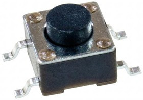 4-1437565-1, Switch Tactile OFF (ON) SPST Round Button Gull Wing 0.05A 24VDC 1.57N SMD Loose 4-1437565-1, Switch Tactile OFF (ON) SPST Round Button Gull Wing 0.05A 24VDC 1.57N SMD Loose