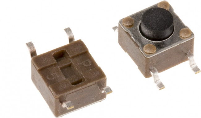 4-1437565-1, Switch Tactile OFF (ON) SPST Round Button Gull Wing 0.05A 24VDC 1.57N SMD Loose 4-1437565-1, Switch Tactile OFF (ON) SPST Round Button Gull Wing 0.05A 24VDC 1.57N SMD Loose