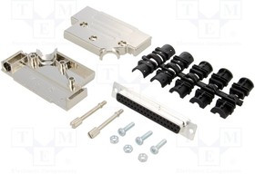 D45PK-M-37-DBS-K, Разъем D-Sub; PIN: 37; вилка; "мама"; пайка; на пр