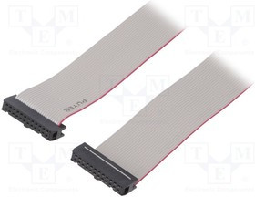 FC24600-0, Шлейф с разъемами IDC; 24x28AWG; Ш.шлейфа: 1,27мм; 0,6м