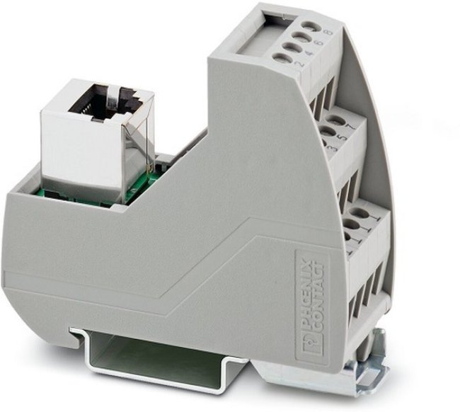 2900701, VIP-3/SC/RJ45 Series 8-Contact Female Interface Module, RJ45 Connector, DIN Rail Mount, 4A 2900701, VIP-3/SC/RJ45 Series 8-Contact Female Interface Module, RJ45 Connector, DIN Rail Mount, 4A