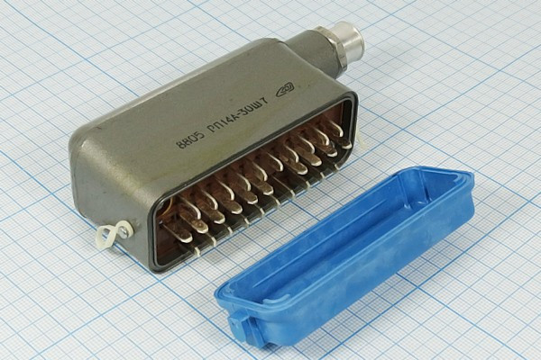 РП14А-30Ш7, вилка кабельная угловая без крышки 92 год