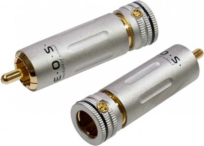 1-222G BLACK, штекер RCA металл бронза цанга на кабель d до 9.0мм,черный "позолоченный"