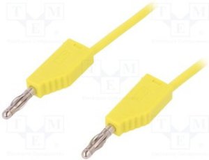 LK425-A/X-05024, Измерительный провод, 60ВDC, 30ВAC, 32А, Дл: 0,5м, желтый