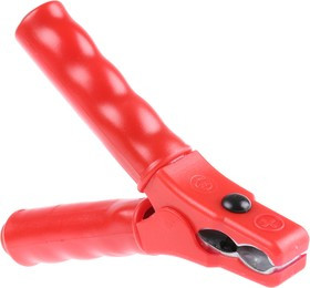 RS PZA 7524 / RT, Crocodile Clip 4 mm Connection, 32A, Red