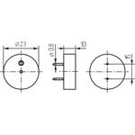 Излучатель звука пьезоэлектрический с генератором 23x10мм, 3~24В, 3.5кГц, шаг 15мм; згп 23x10\ 3~24\